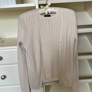 Short sleeve top and matching cardigan